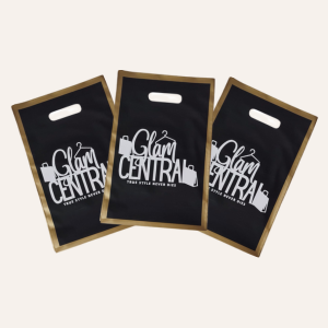 Branded Plastic Die Cut Matte Bags (50 Pcs)