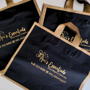 Branded Plastic Loop Matte Bags (50 Pcs)