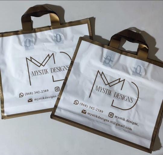 Branded Plastic Loop Matte Bags (50 Pcs)